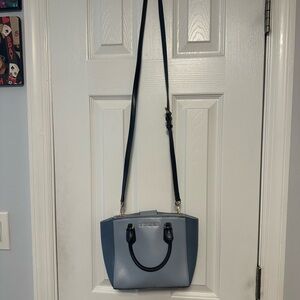 Michael Kors  Blue and Gold Handbag